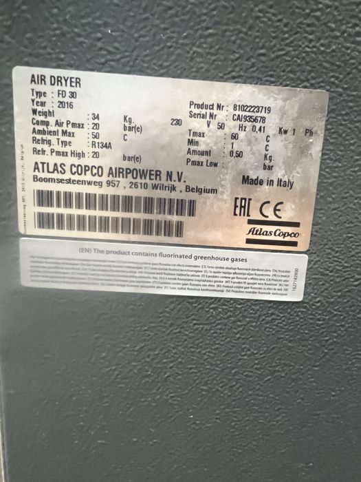 Uscator aer Atlas Copco FD30