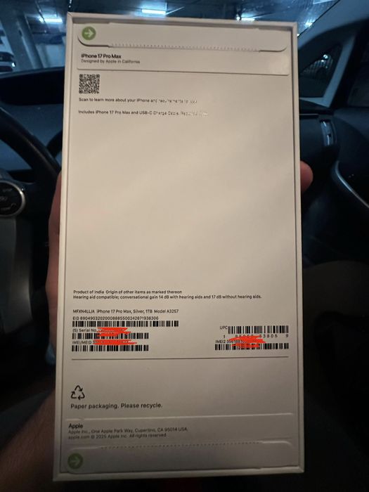 Новый iPhone 17 Pro Max 1TB Silver