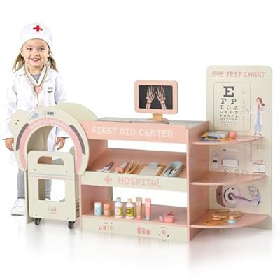 Деревянная кухня с игрушкой для стиральной машины,