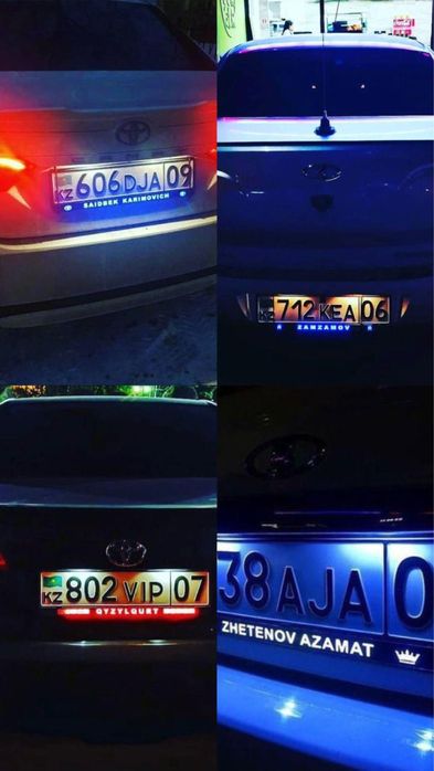 Именные LED подномерники