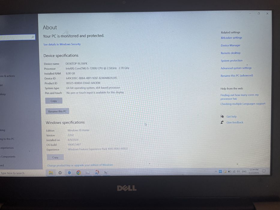 Лаптоп Dell Inspiron 5567 HDD 1TB/112SSD