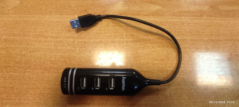 Hub USB Hama 00039776 negru