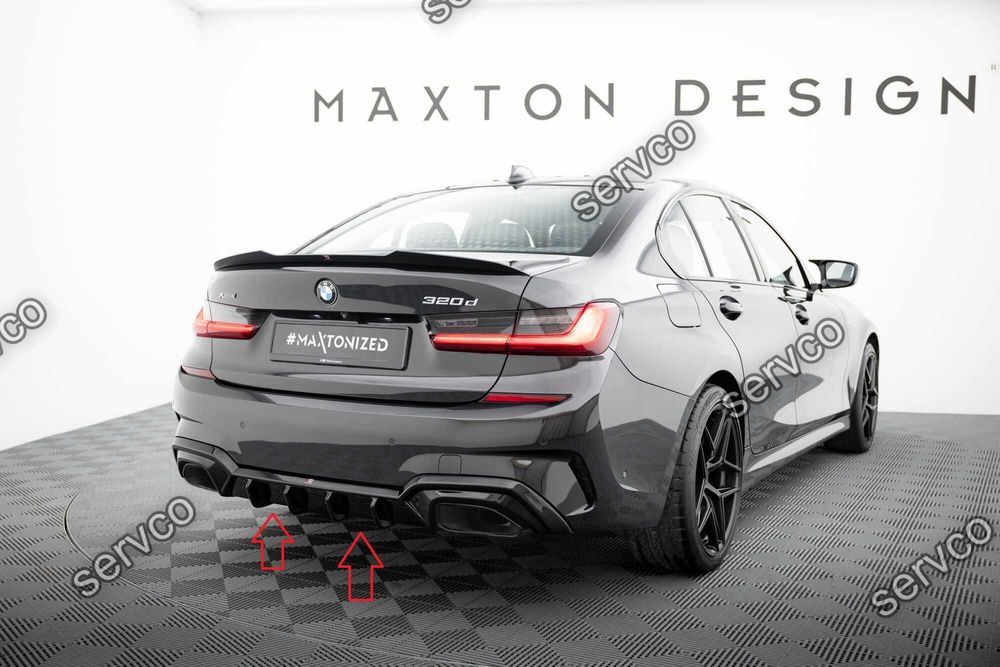 Prelungire difuzor bara spate compatibil cu Bmw Seria 3 M340i G20 G21 2018-2022 v23 - Maxton Design