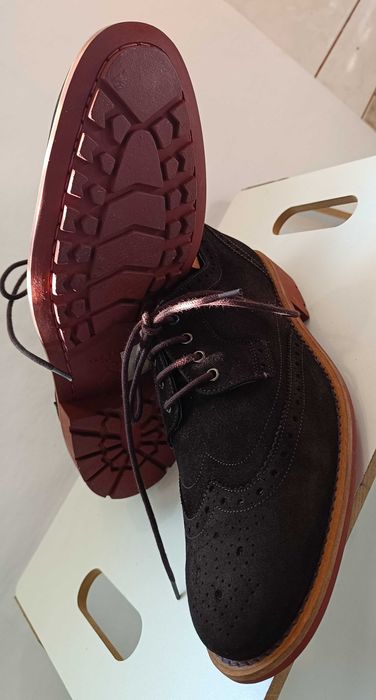Pantofi derby 41.5 42 brogue Ted Baker NOI piele naturala moale