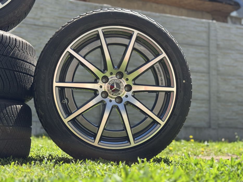 Jante AMG Mercedes 19” cu anvelope M+S Michelin PA4 + senzori