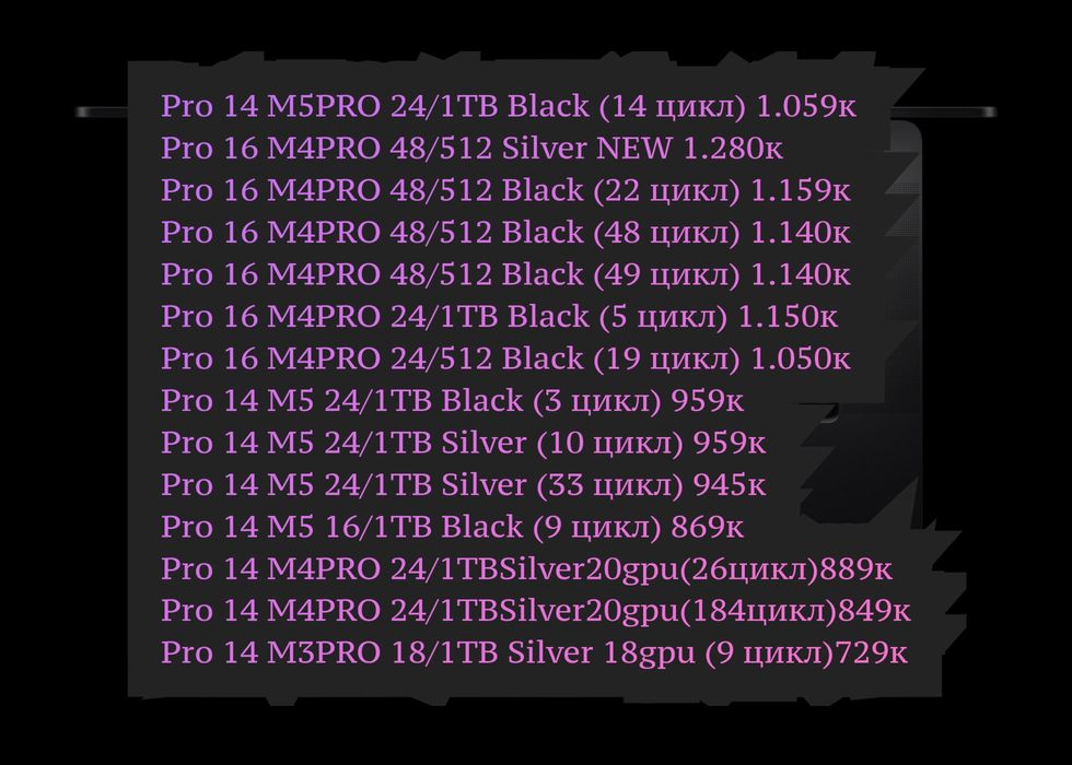Macbook Air/Pro M3PRO M4PRO/M5/M5PRO