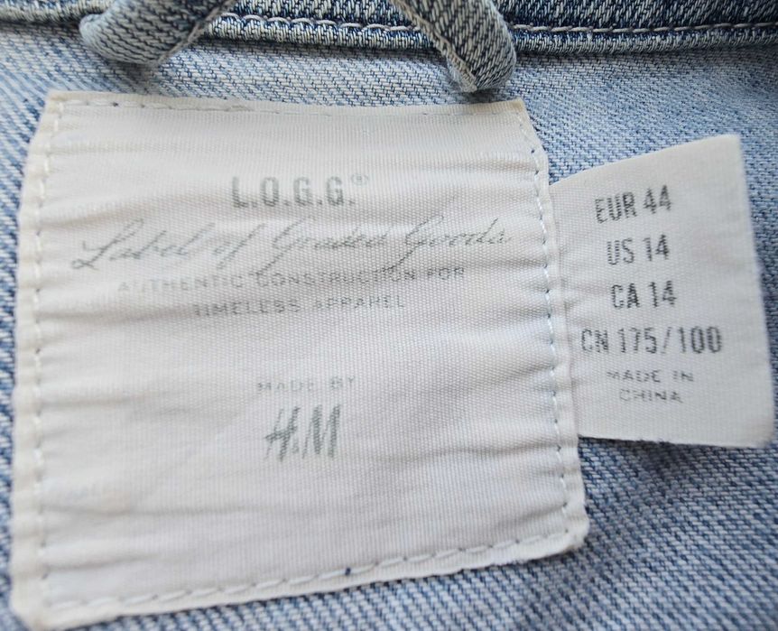 Дънково яке100см. Ръкав 63см. H&M Размер Л- ХЛ