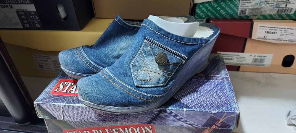 Сабо джинсовые удобные