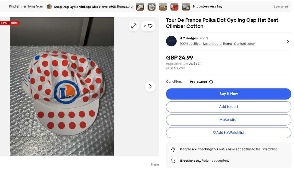 Cycling Caps / Tour De France - Shirts and musette bag