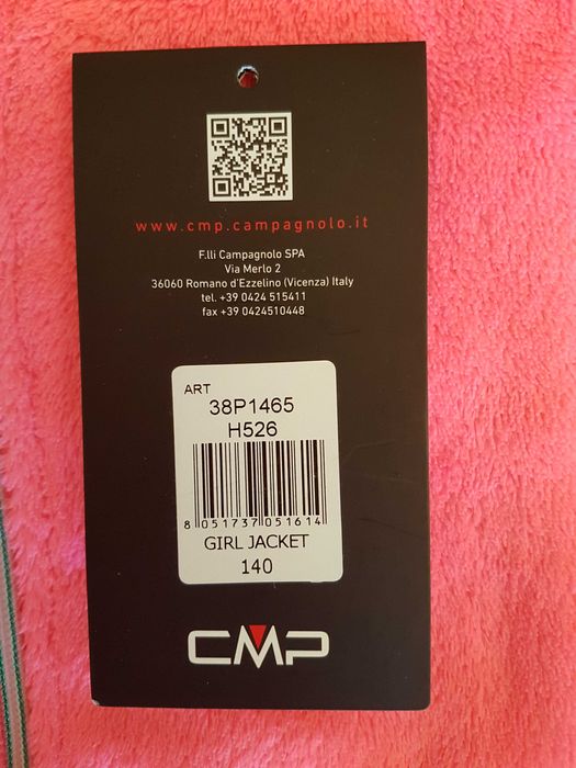 Плюшевая толстовка на молнии CMP для девочки 140 см