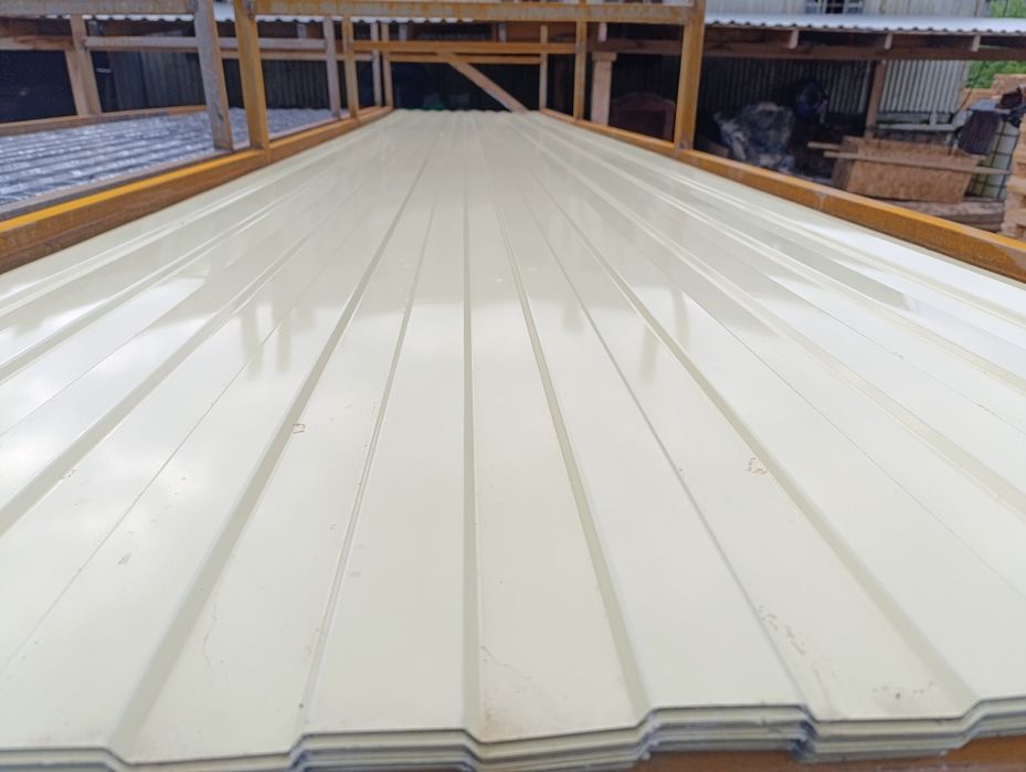 Профнастил, профлист белый, бежевый