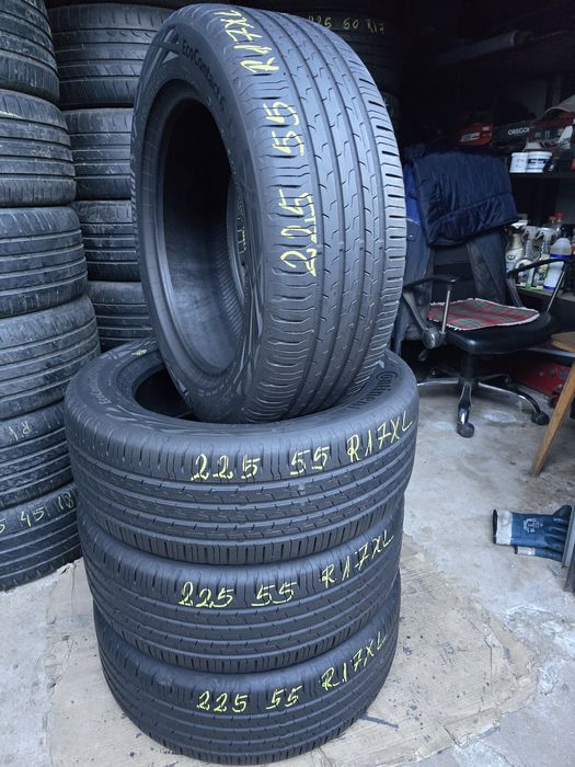 4 Anvelope Vară Continental  Contact6 225/55 R17XL Impecabile  DOT3523.
