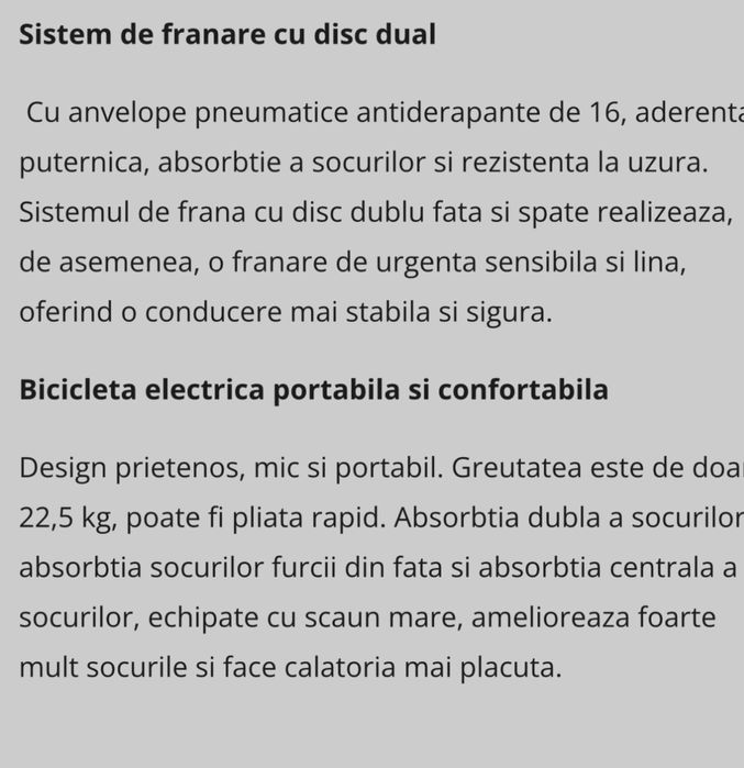 Super oferta! VAND BICICLETA electrica, pliabila