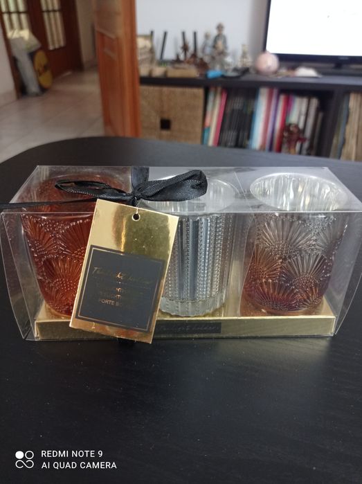 Set 3 suport lumânări / pahare shot