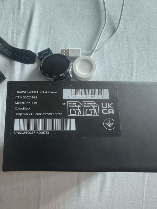 Huawei Watch GT 4 (46mm) Black + Гаранция до 11.2027 + Допълнителна верижка