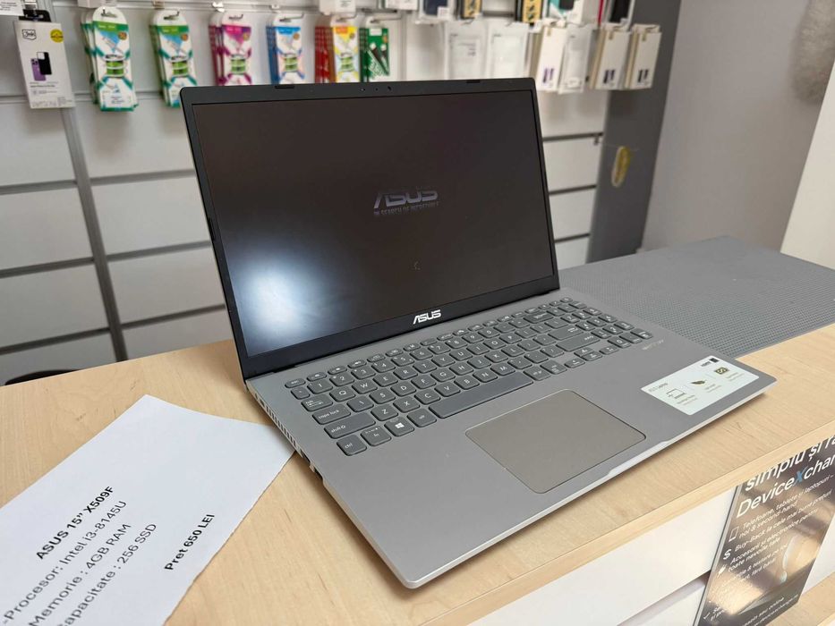 Asus  NoteBook 15" X509F Intel i3-8145u , 4GB RAM , 256 SSD