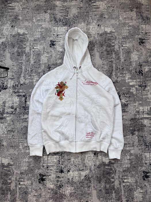 Ed Hardy XL- size zip hoodie / суичър