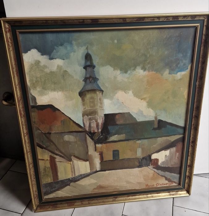 Голяма картина пейзаж къщи