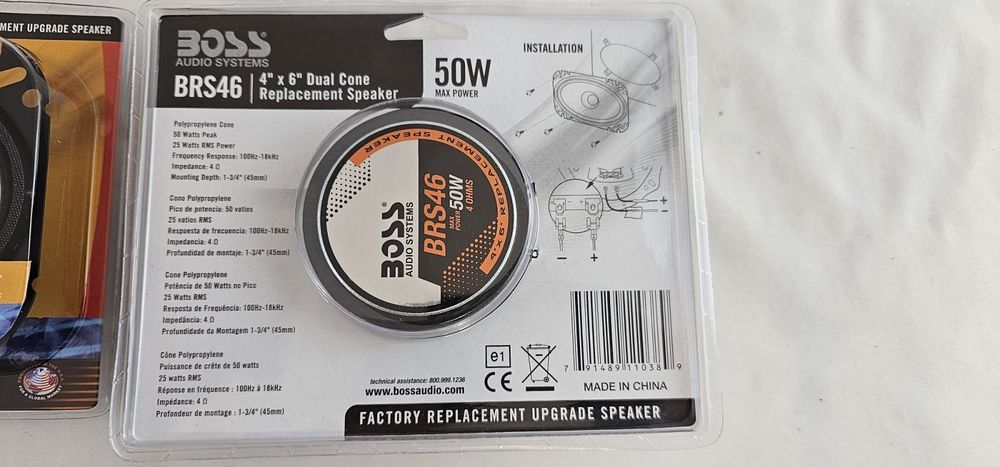 високоговорители 2 бр. BOSS Audio Systems BRS46 4″ x 6″, внос от Герма