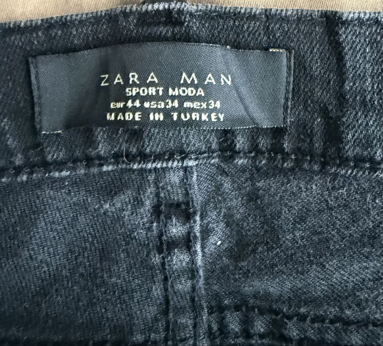 Jeans ROCK cu insertie de piele naturala