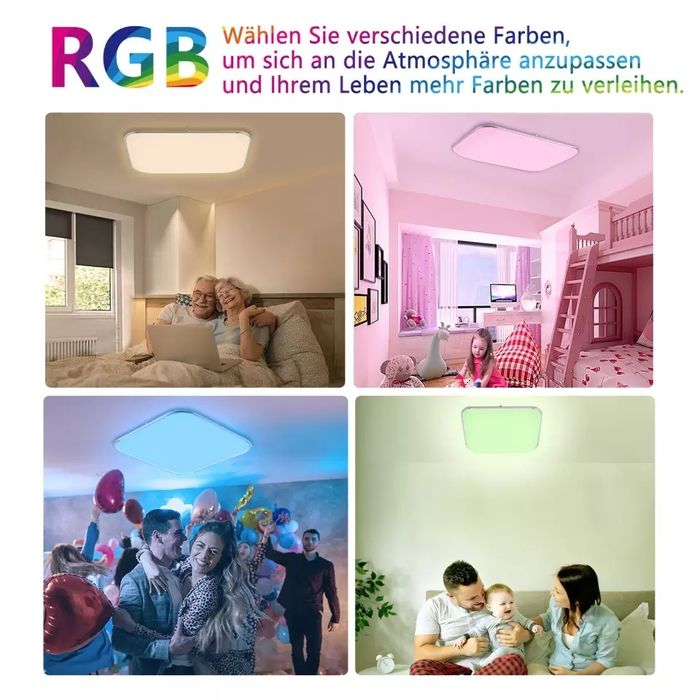 Panou Led RGB cu Telecomanda,Dimmabil,50W,NOU NOUT Sigilat,65cm x 43cm