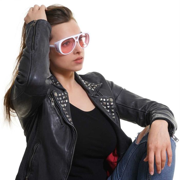 %ПРОМО% VICTORIA'S SECRET – Дамски слънчеви очила WHITE & PINK Aviator