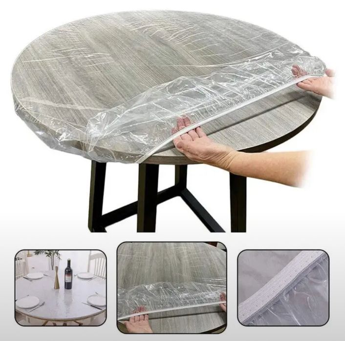 Скатерть с резинкой для круглого стола