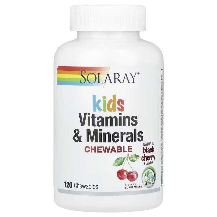 Solaray Kids Vitamins & Minerals Chewable Витамины и минералы 60 и 120