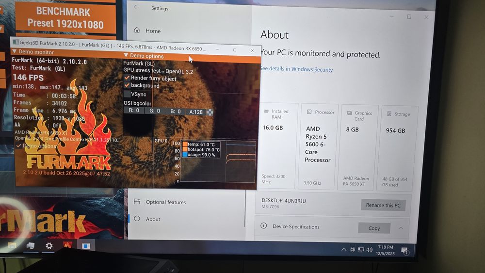 Pc gaming Ryzen 5 5600, Amd Rx 6650xt, 16 Gb DDR4 3200mhz
