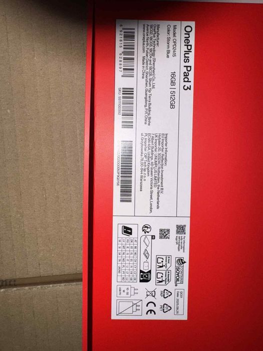 NOU Tableta OnePlus Pad 3 , 16 GB ram , 512GB , cpu snapdragon elite 8