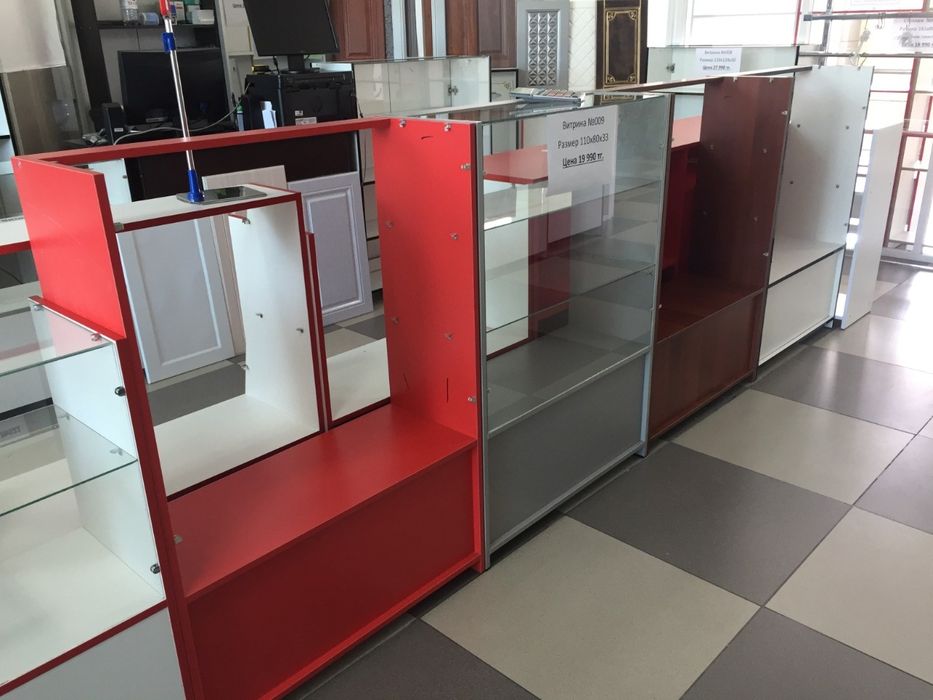 Прилавки витрина стеклянная касса остров торговый оборудование