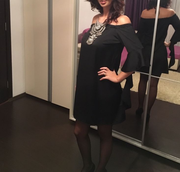 Rochie neagra, larga, eleganta