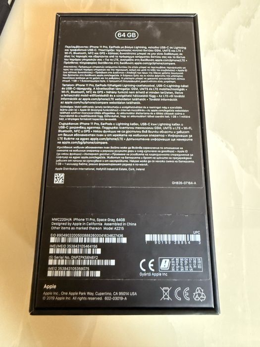 iPhone 11 pro, Space Gray, 64GB
