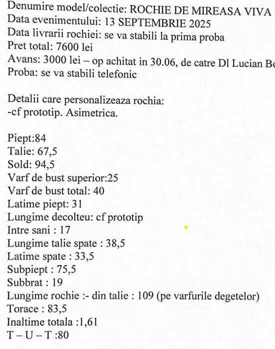 Rochie de mireasa la comanda