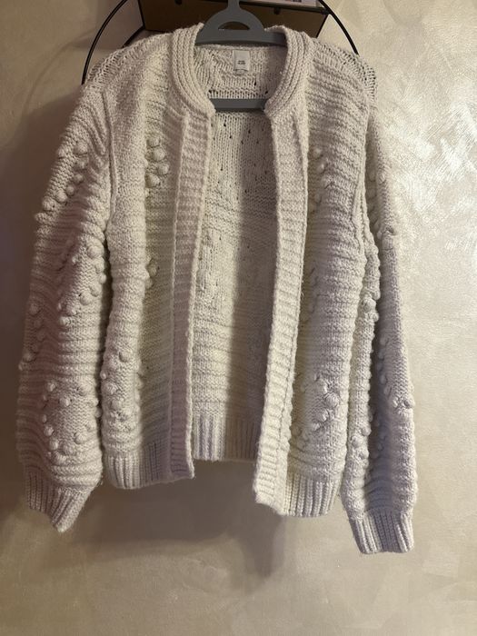 Cardigan alb superb