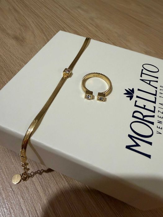 Пръстен и гривна Morellato (стомана със златно PVD покритие)