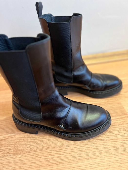 FRAU кожени дамски боти, естествена кожа, 39 размер, Италия