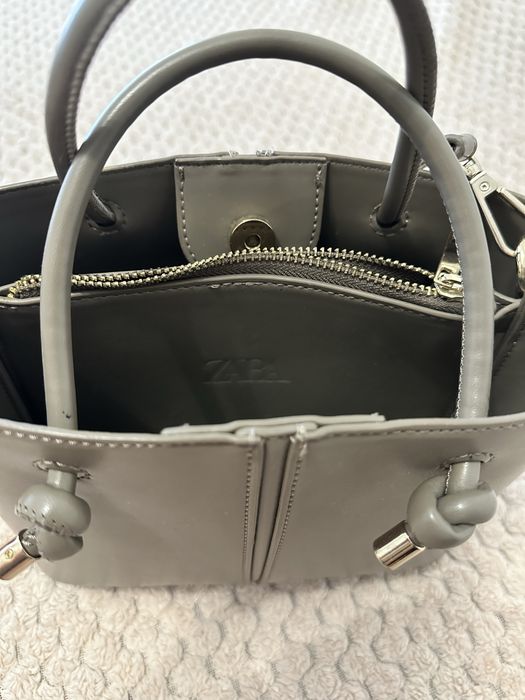Чанта на Зара/ Zara в цвят хаки/ khaki