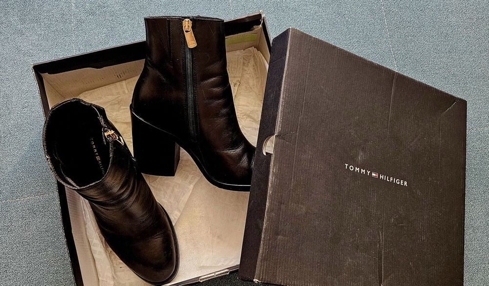 Ghete damă cu toc Tommy Hilfiger