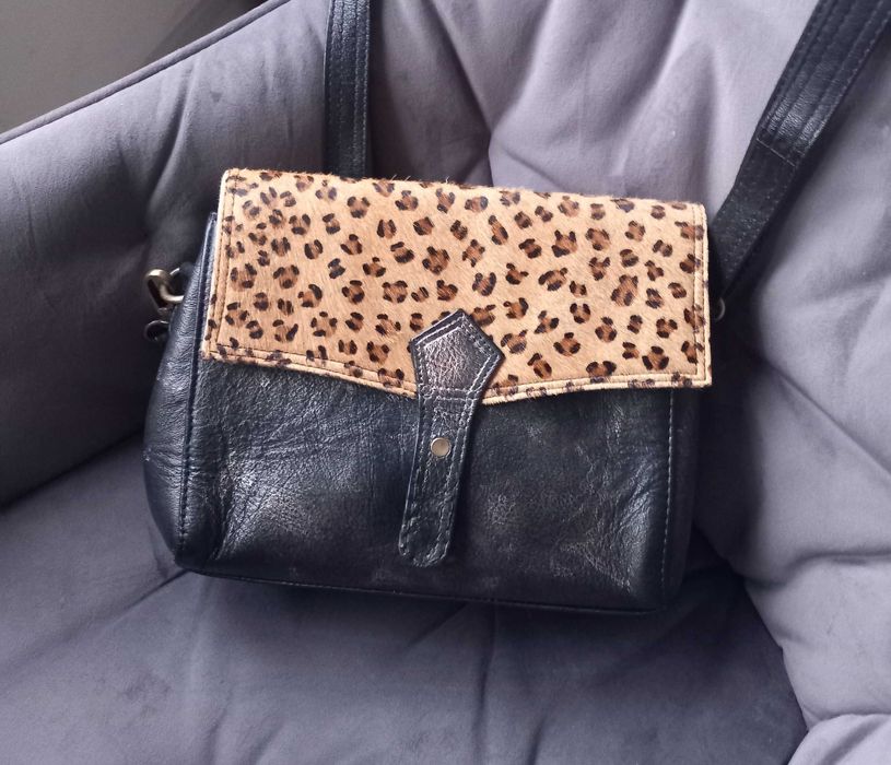 Нова чанта от естествена кожа и естествен косъм