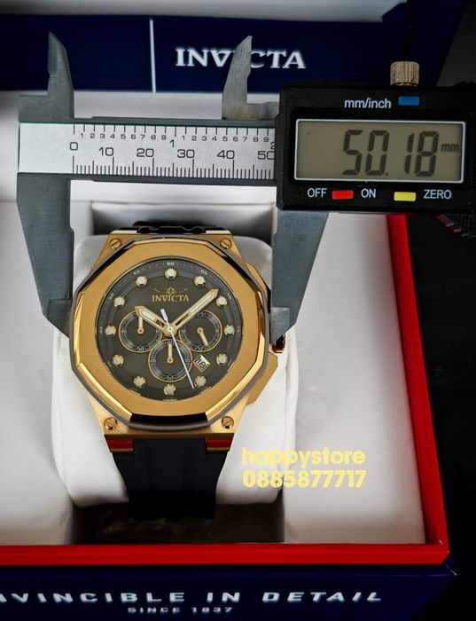 INVICTA Akula Gold 50 mm, Инвикта нов ръчен часовник