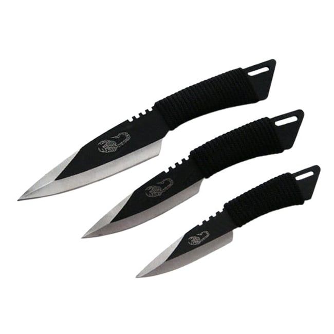Set 3 cutite de aruncat , 22.5 cm si 3 cutite de aruncat