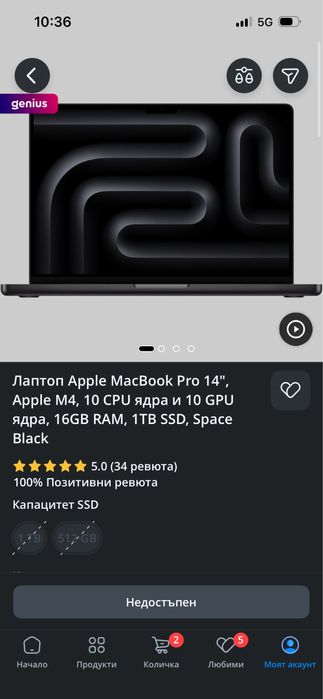 Macbook Pro 14 M4 16GB/1TB