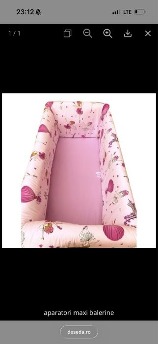 Patut bebe Ikea Sundvik 60x120, saltea si protectii laterale
