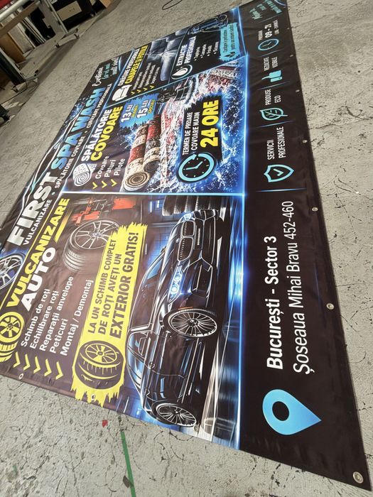 Bannere Benare Baner Benar Colant Autocolant Rollup Steaguri Casete luminoase Carti de vizita Flayere Pliante Etichete autoadezive Stikere Mesh-uri