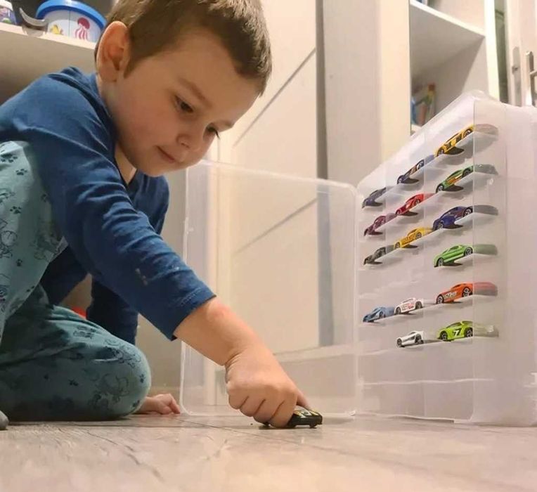 Cutie depozitare masinute 46 compartimente Organizator masini jucarie