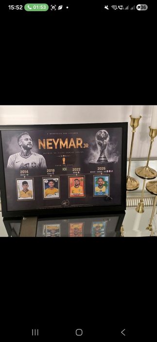 Poster A4 înrămat Neymar jr