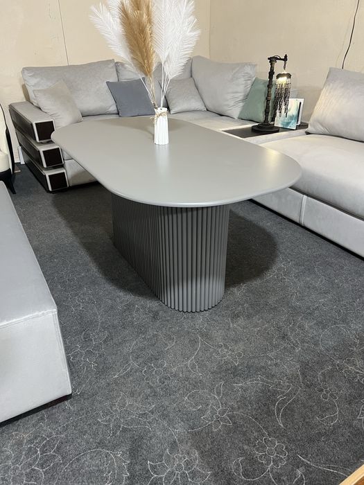 Стол гостиной крашеный серый 160*90