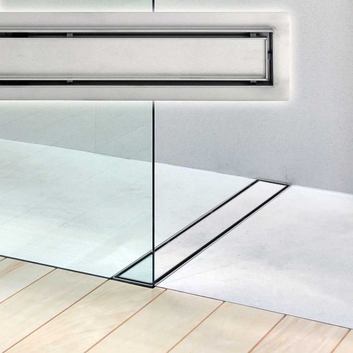 Rigola dus faiantabila inox 2in1 - 40/ 50/ 60/ 70/ 80/ 90/ 100/ 120cm