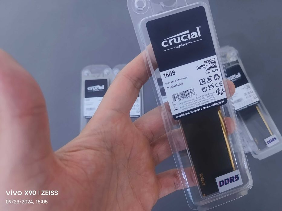 Crucial 16GB DDR5 4800MHz - чисто нови рам памет